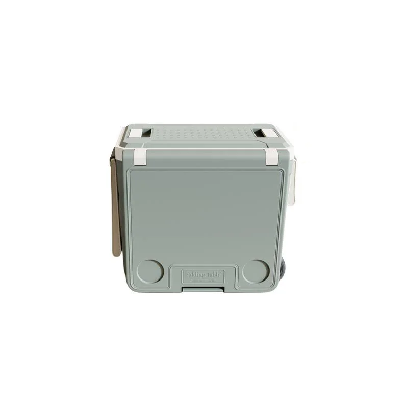 Camping Barbecue Portable Outdoor Refrigerator with Tables and Chairs Cooler Box Plastic Beer Fruit Ice High-quality 32l Green