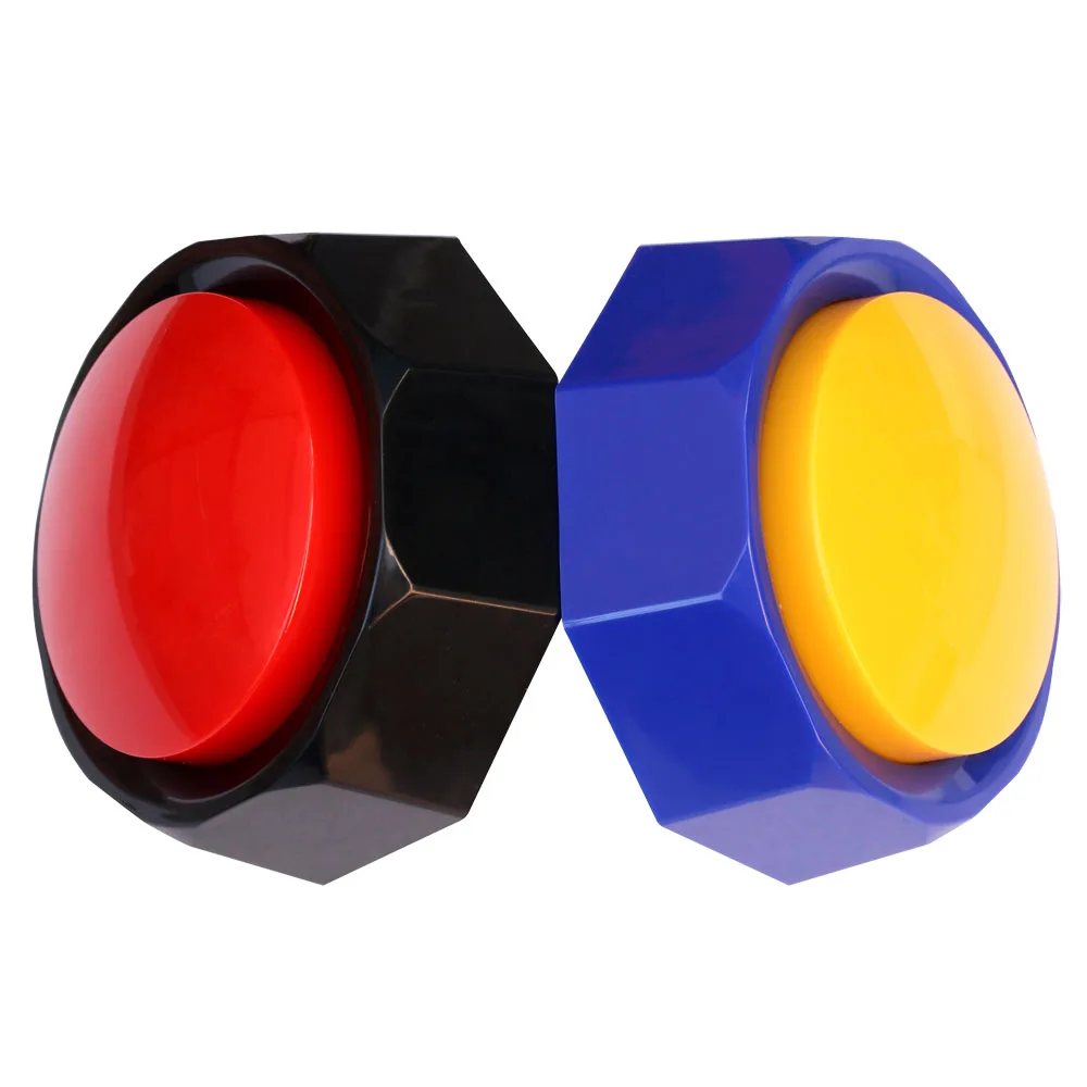 Amazon Hot Selling Toys 2pcs In A Box Funny Programable Recordable Talking/Sound Button Recordable Buzzer For Gift/Game