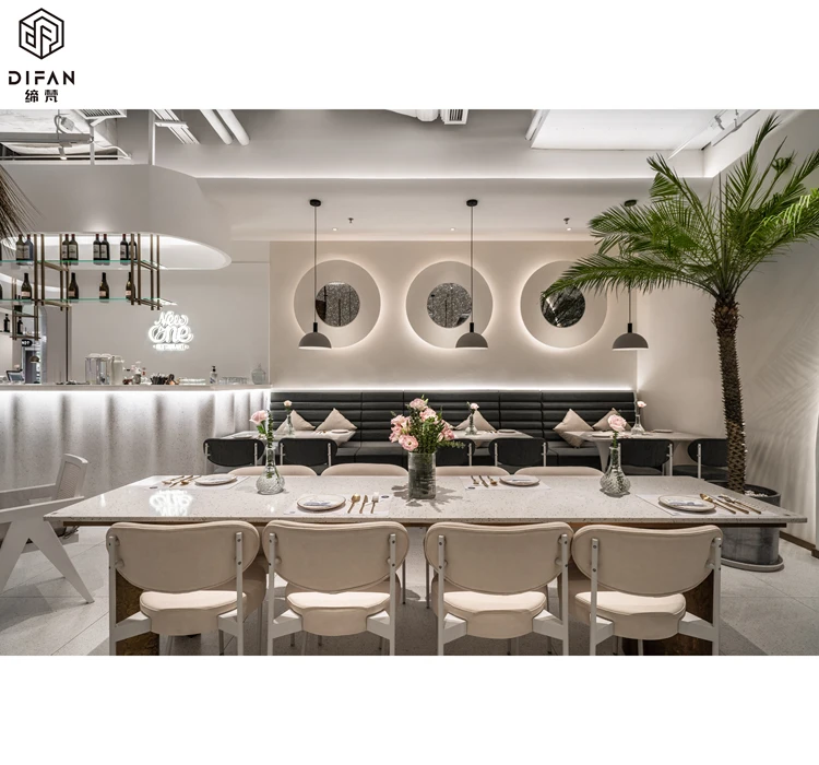 Высококачественная Коммерческая современная роскошная мебель для ресторана Металлический Набор столовой