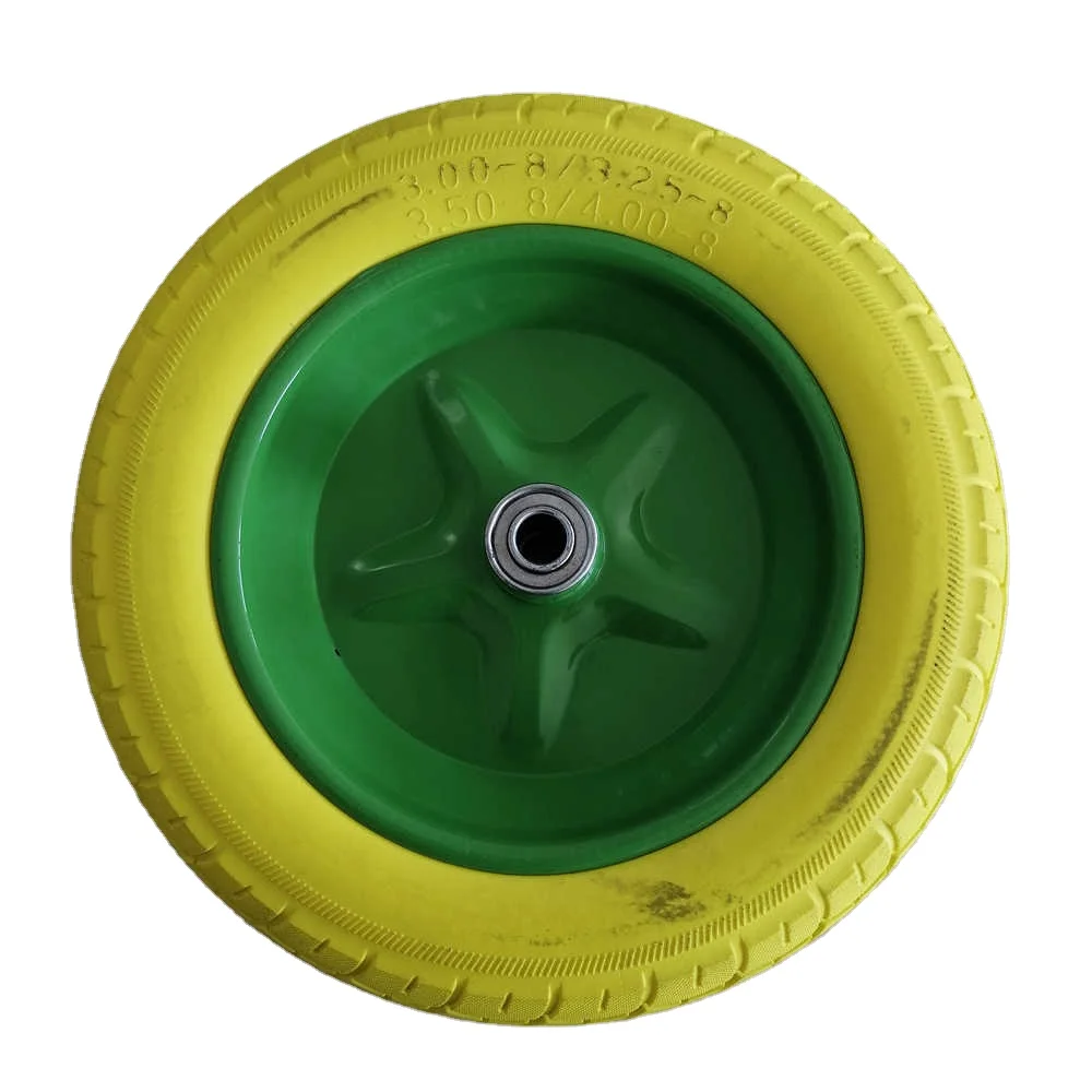 14 Inch 3.50-8 Flat Free Size Of Pu Foam Wheel