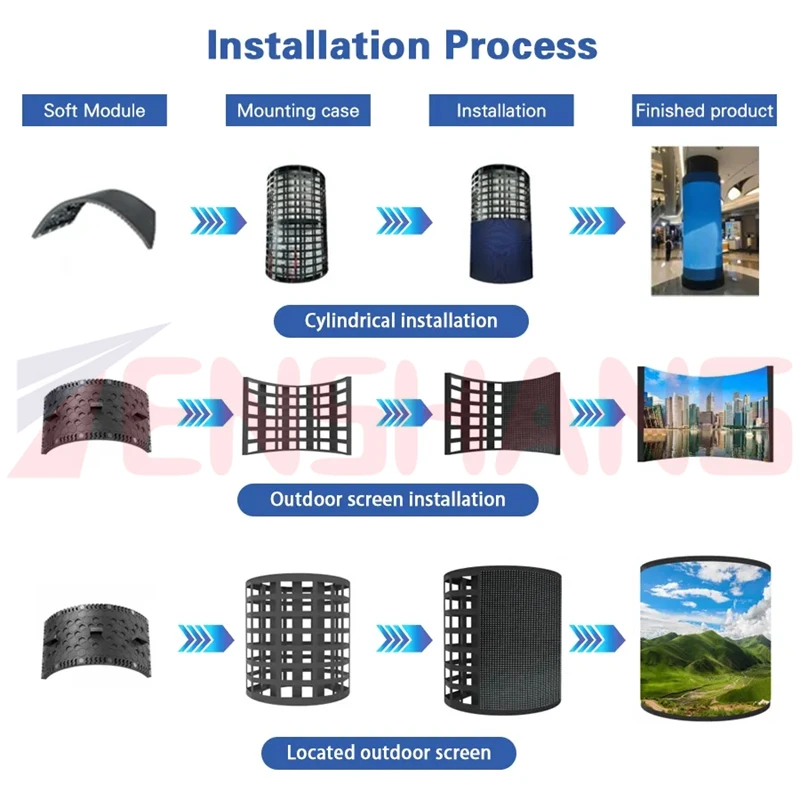 Flexible Curtain Led Display Showcase Building Advertising Glass Flexible Led Display Screen Flexible Oled Screen