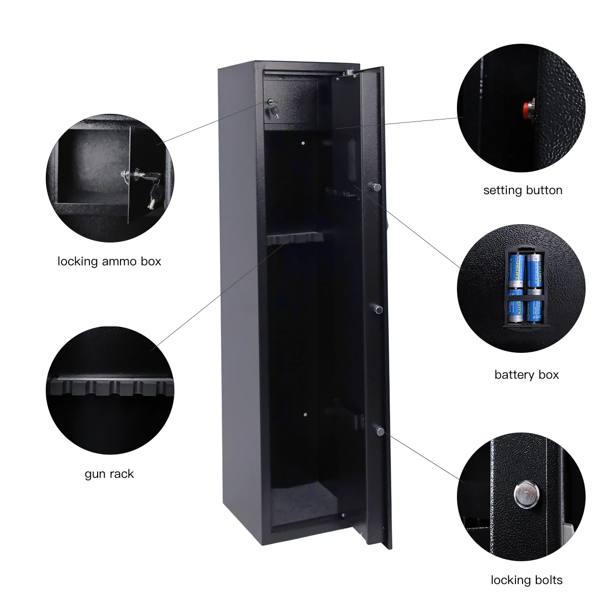 5 металлический Сейф для оружия, шкаф для хранения пистолетов, Домашняя безопасность, цифровой замок для пистолета