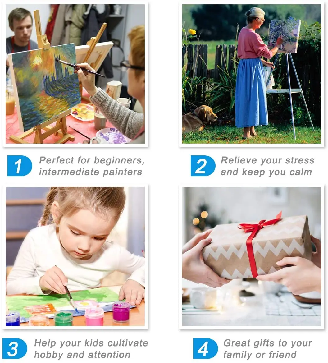 
16X20 Inches DIY Abstract Rainbow colourful Animal Pop Art Kit Lion Paint by Number for kids 