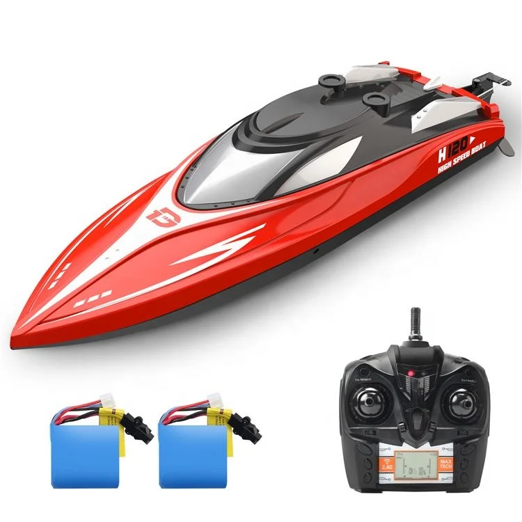 Amazon Hot Selling DEERC H120 25km/h High Speed RC Racing Boat 2.4GHz Remote Control Boats for Pools and Lakes