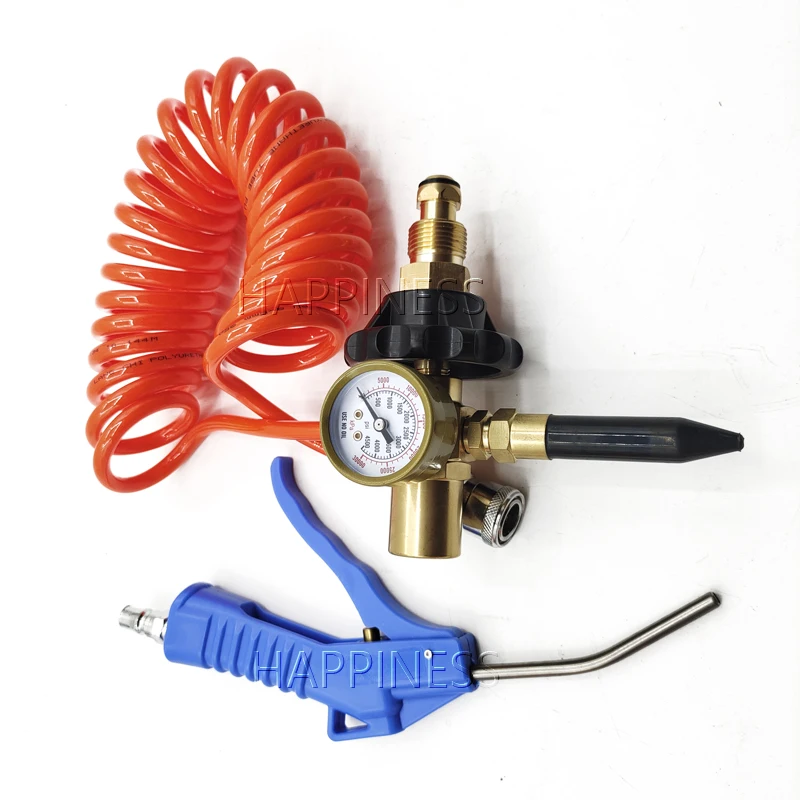 HAPPINESS G518 Connector Balloon Helium Tank Regulator Fill Valve for Balloons with Gauge