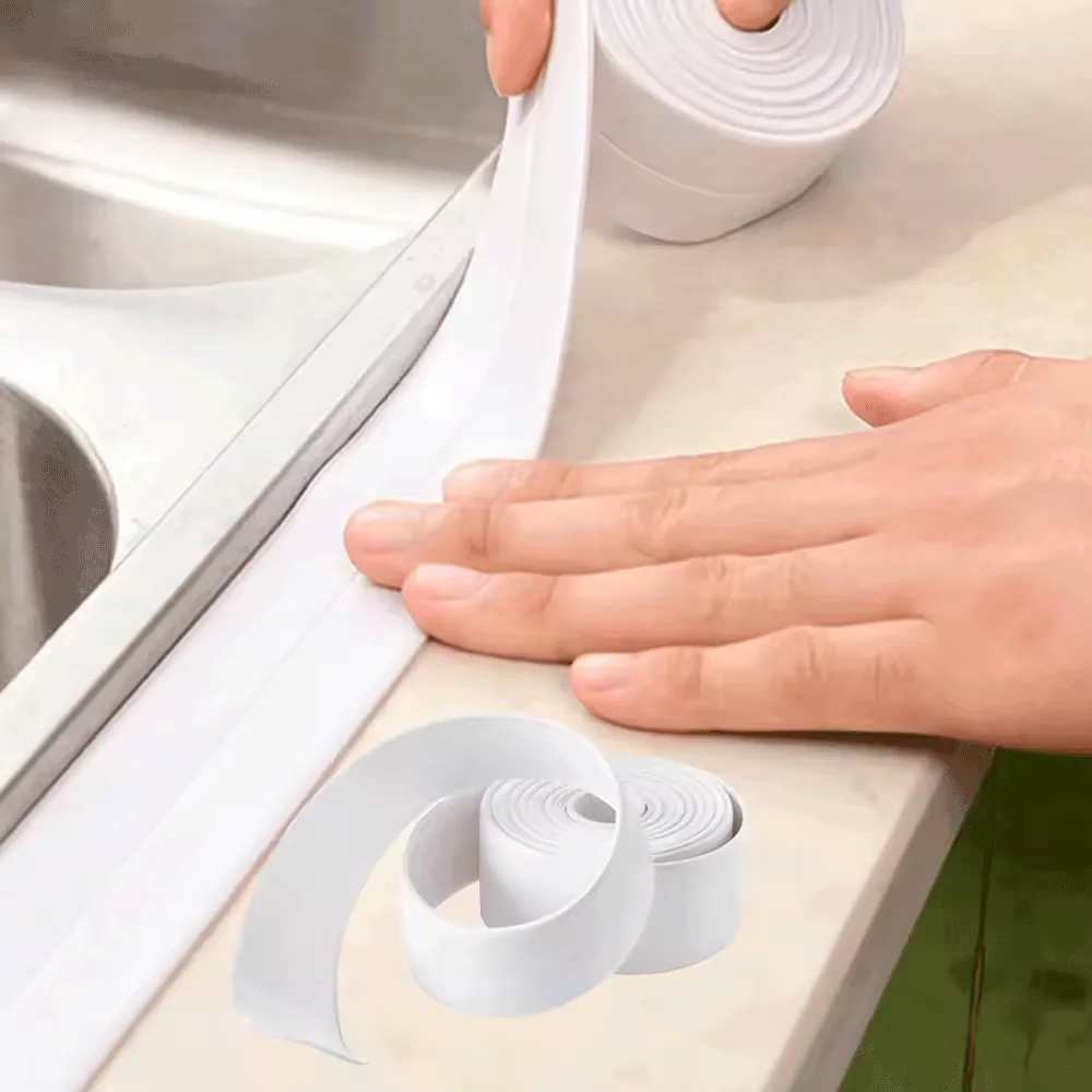 ANTI 3.2m Bathroom Shower Sink Bath Sealing Strip Tape PVC Caulk Strip Self Adhesive Waterproof Wall Tape for Bathroom Kitchen