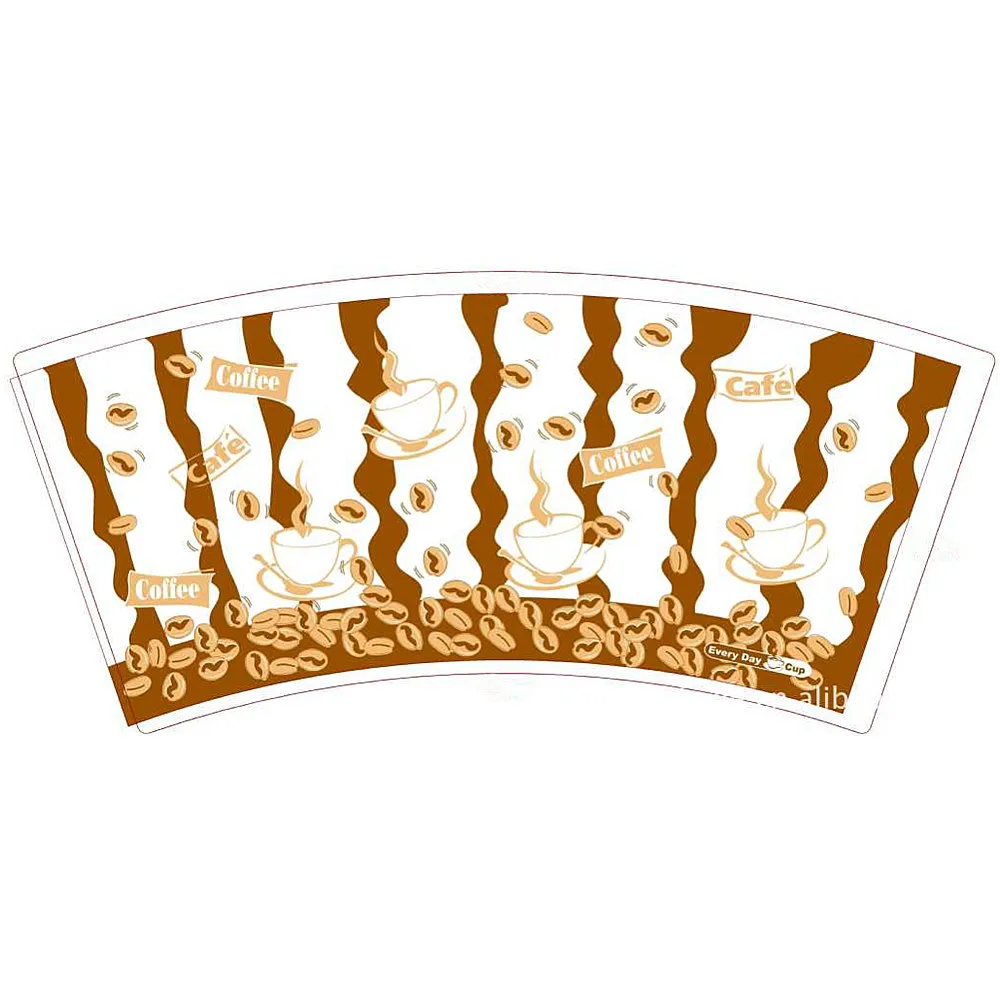 Food Grade Flexo Printing Paper Cup Fan Coated PE Raw Material For Coffee Paper Cup