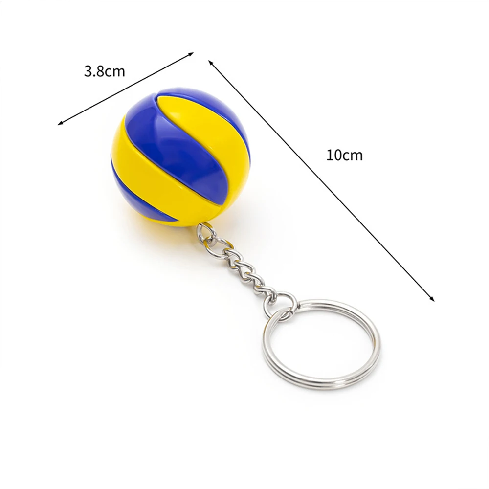 Promotional customized souvenir small gift anime volleyball keychain 3d PVC volleyball pendant plastic keychain