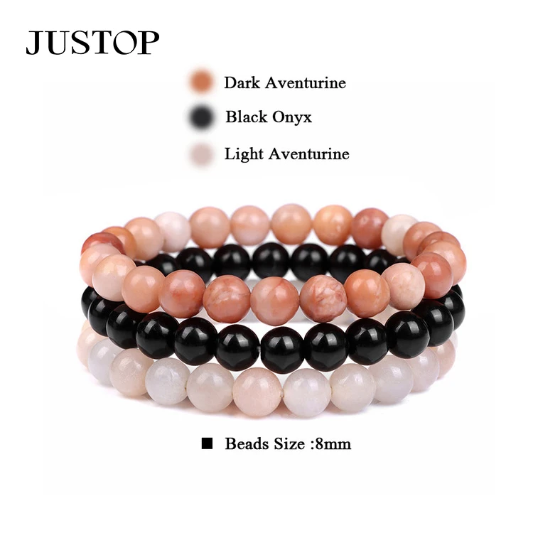 8mm Tiger Eye Natural Stone Beads Bracelets For Women Men Elastic Yoga Lave Bangle Health Care Magnetic Therapy Hematite