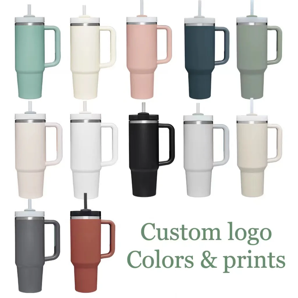 Wholesale Factory Price Custom logo 30oz 40oz Adventure Quencher H2.0 Flowstate Insulated Stainless Steel Tumbler with Handle