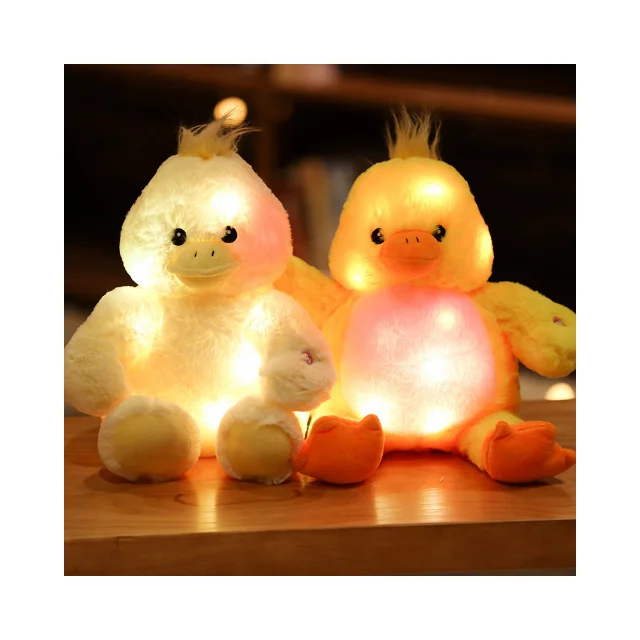 Kids Birthday Gift Stuffed Animals Squirrel Teddy Bear Unicorn Puppy Duck Soft Toy Plush Pillow With Led Light