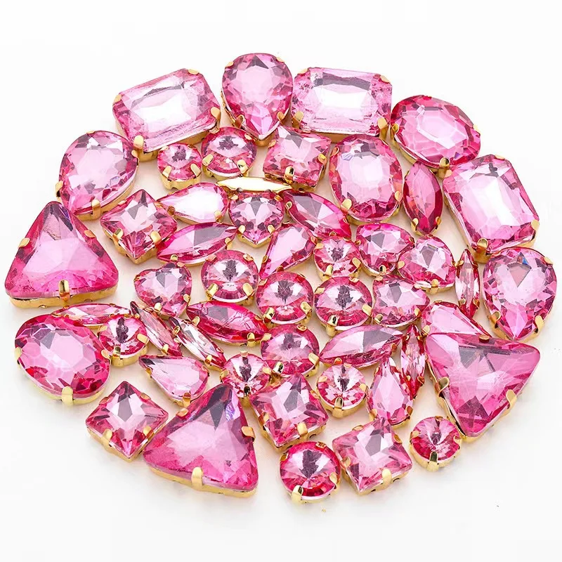 Sparkling Diamond DIY Clothing Decoration Wedding Dress Patch Glass Crystal Claw Cup Accessories Set