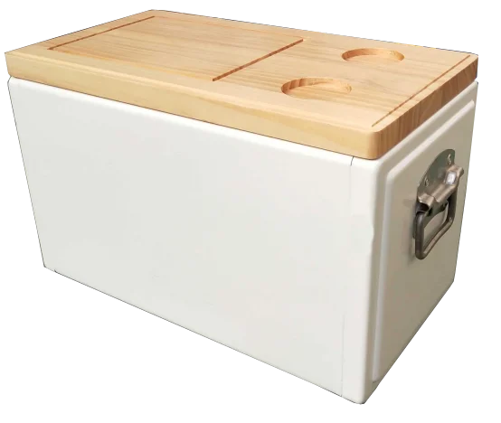 Wood Lid Cooler Box, Tools Box