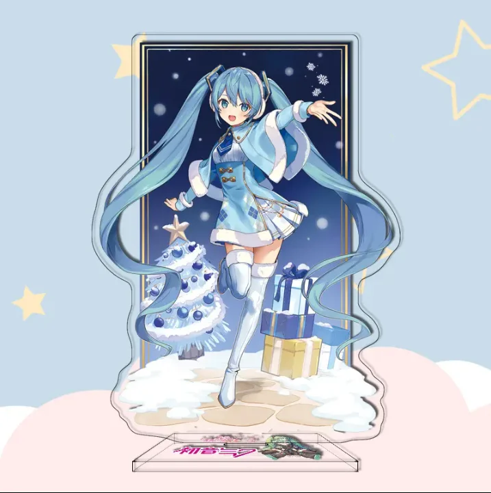 Miku Настольный орнамент модель милая девушка аниме акриловая фигура стенд лист анимация производные