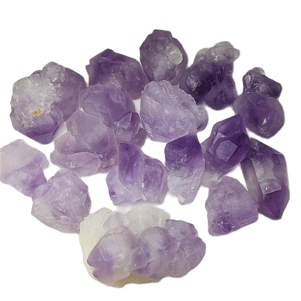 2022 High Quality 2CM Amethyst Flower Rough Stone Crystal Quartz Stones With Specimen Box