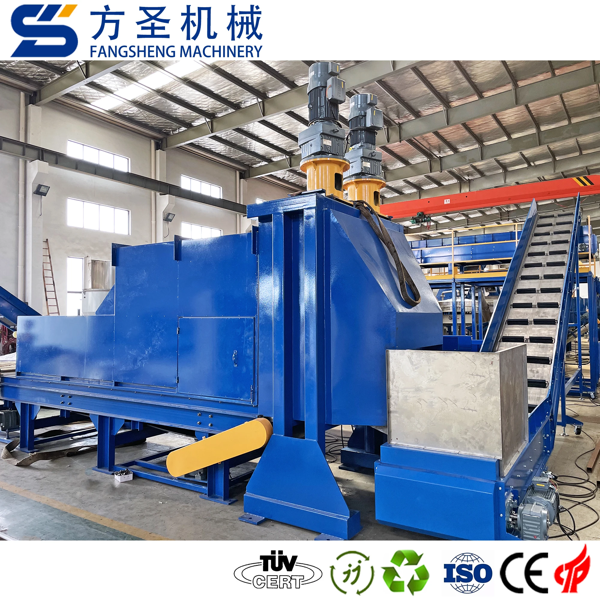 PE PP waste rigid plastic recycling machine / film scrap washing line