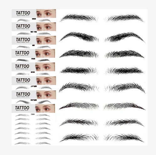 4d brow permanent waterproof intimate eyebrow 3d temporary tattoo sticker for girl
