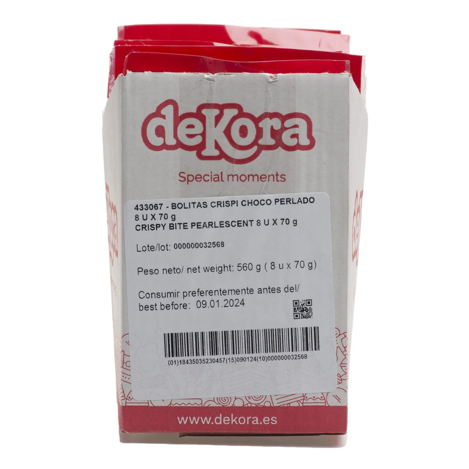 Dekora Brand Display 8 Blisters Mini Chocolate Crispy Bites Mixed 70Gram Topping for Cake Decoration
