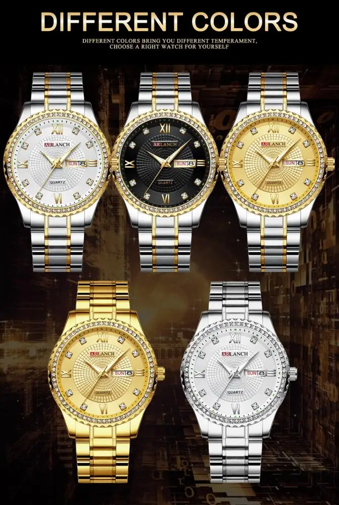 wholesale luxury Water Resistant stainless steel Feature hand wrist waterproof oem classic men watch