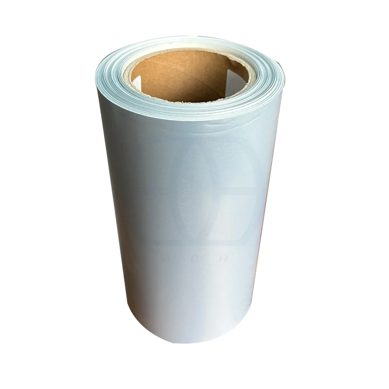 50mic matte sliver PET film water based acrylic 60gsm white glassine