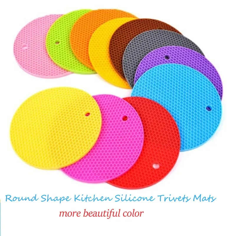 Kitchen Heat Resistance Silicone Trivet Mats Hot Potholders Set Non-slip Oven Mats Silicone Pot Holders Hot Dishes