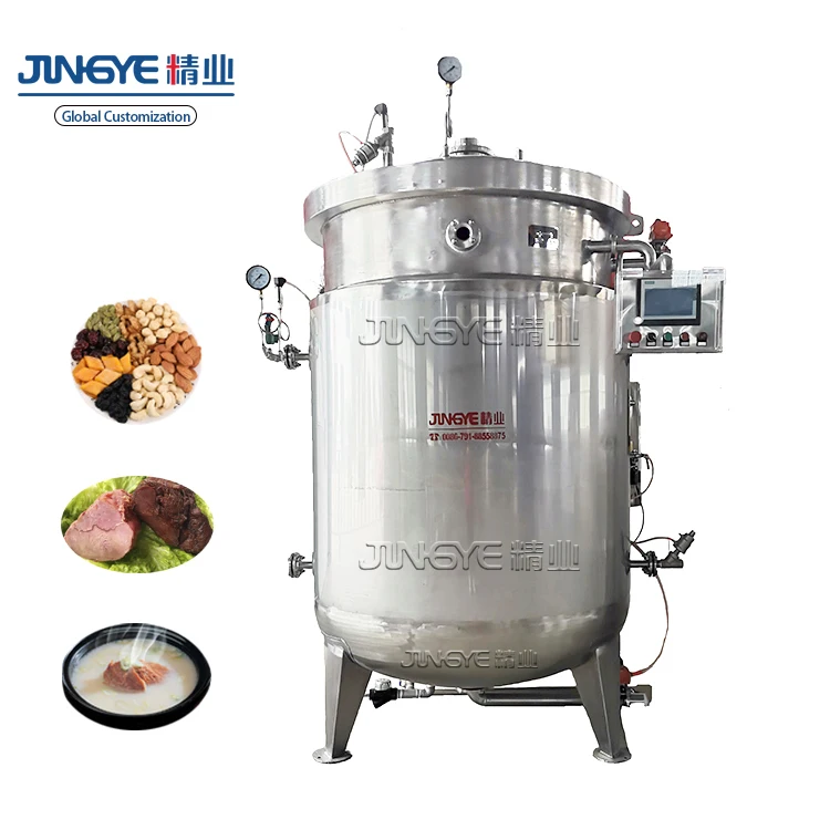 1500 L Automatic High Temperature Industrial Use Beef Meat Steam Pressure Cooker Tank