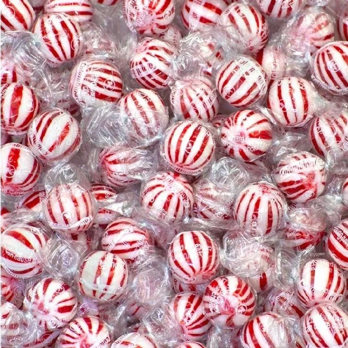 OEM Custom Mini Red & White Mint Canes Christmas Hard Candy Stocking Stuffers for Kids