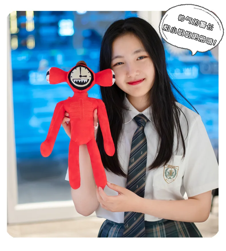 Bendable Siren Head Plush Toys Office Decoration Standing Siren Head Stuffed Toy Desktop Ornaments Plushie Dolls Pillow Gift