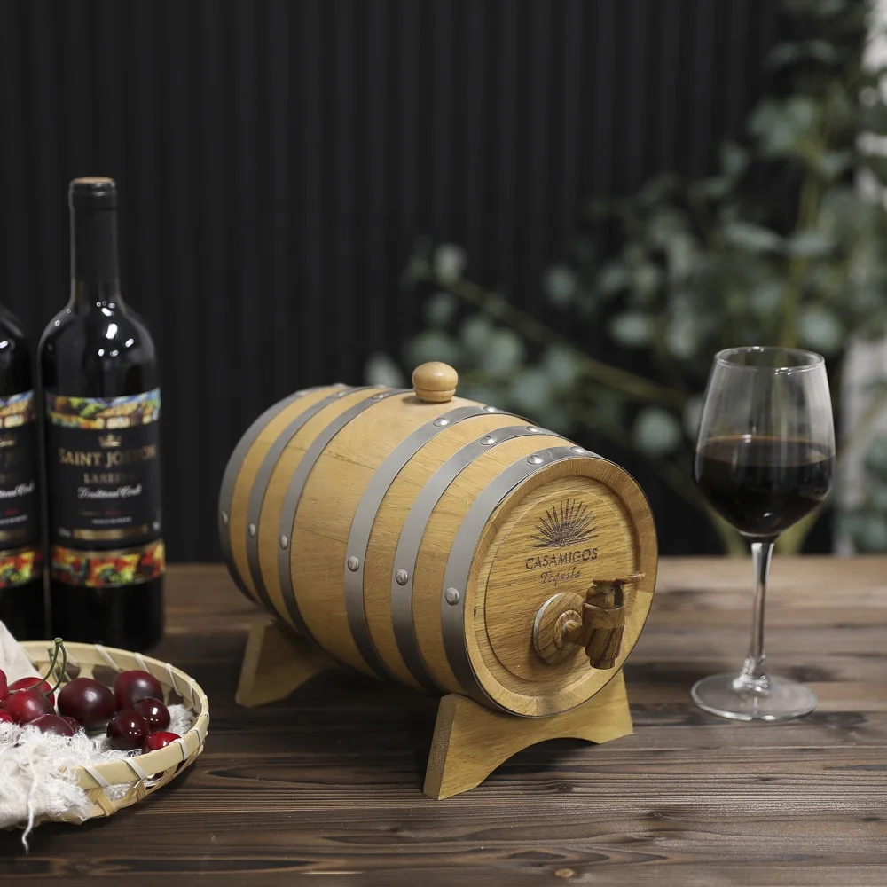 Factory personalised large capacity solid wood wine barrels restaurant bar essential wine barrels solid wood wine barrels