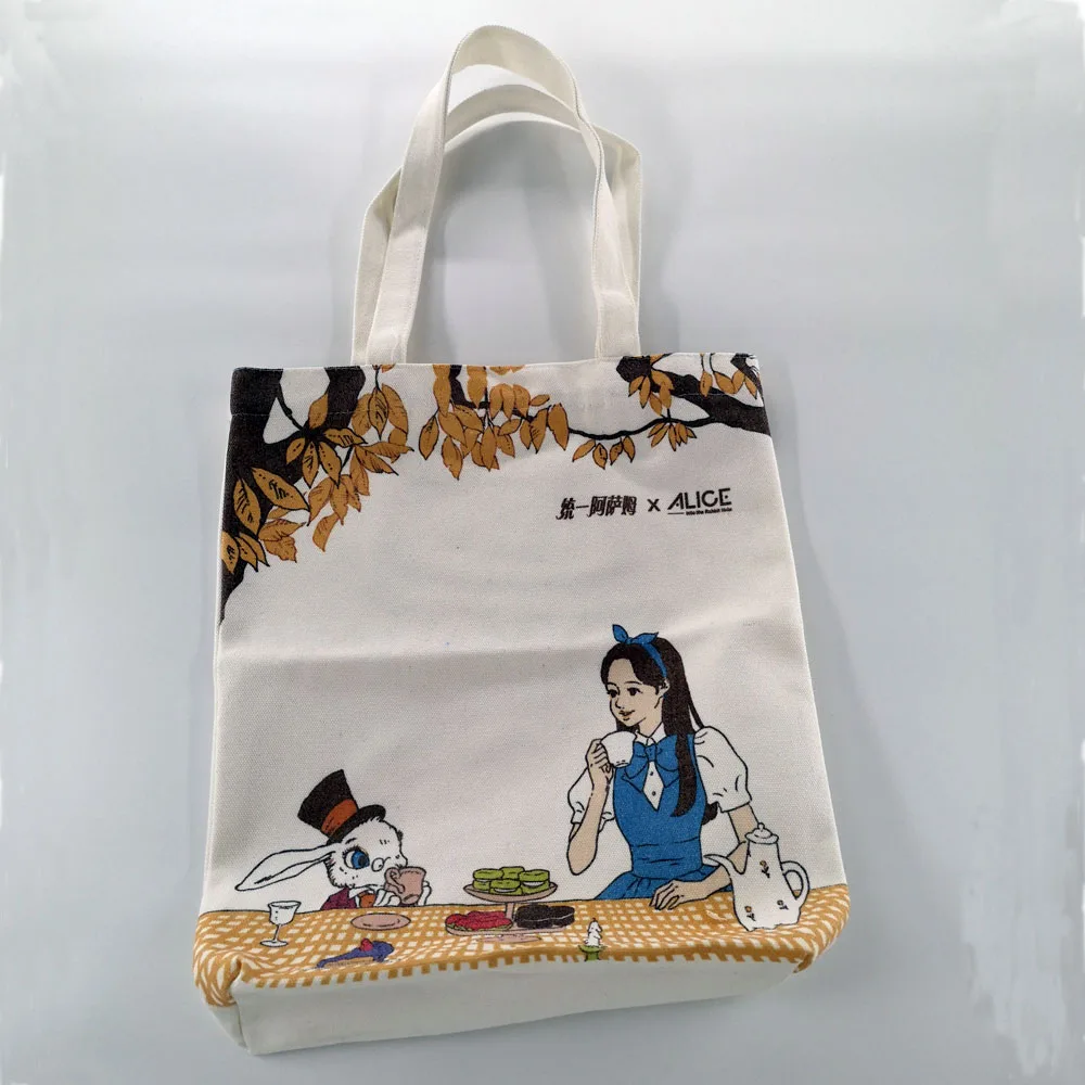 Новый стиль, пользовательский печатный логотип, пустая холщовая Хлопковая Сумка-тоут для покупок