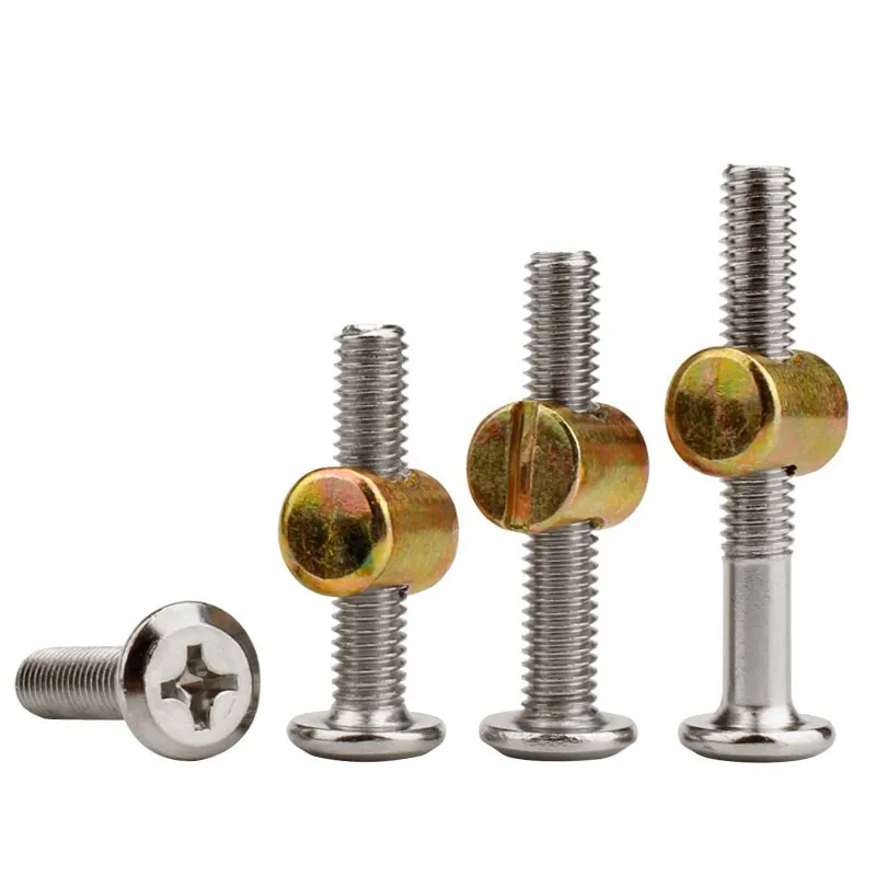 M6 M8 Furniture Set Stainless / Zinc Hammer Nut Flat Hexagon Allen Head Screws Bolts for Baby Bed