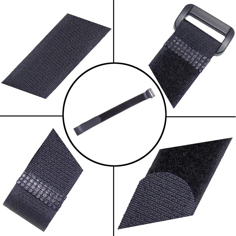 Reusable Custom Logo Hook And Loop Cable Tie Cinch Buckle Strap