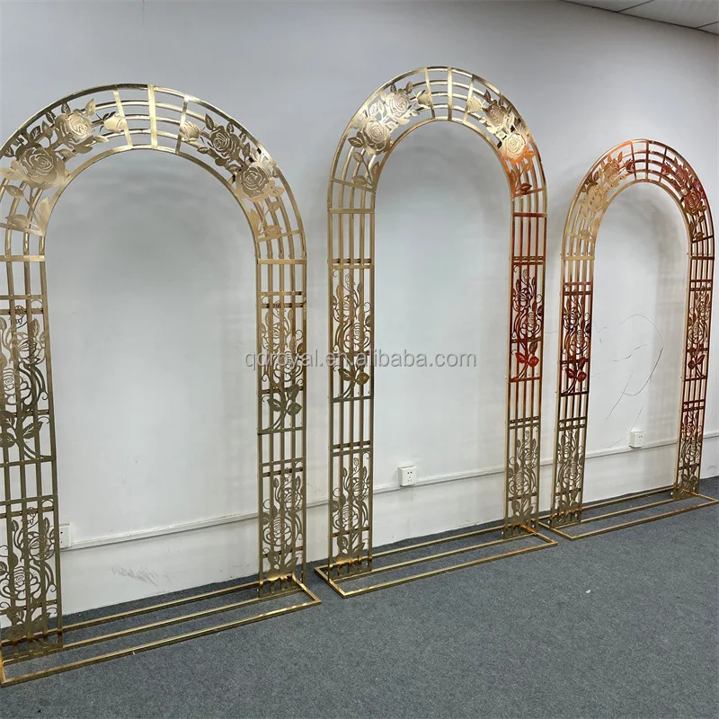 Wholesale Semi-Circular Iron Arch Wedding Shelf Circular Arc Door Active Corridor Background Metal Material