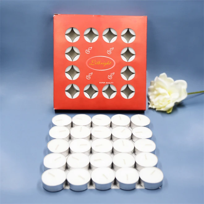Long-Lasting tea lights Smokeless Drippless Small votives candle Paraffin Tealight candles candle factory china