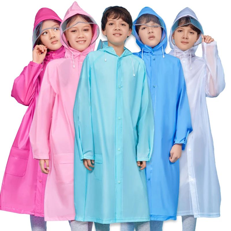 Wholesaler high quality eco-friendly PVC comfortable kids raincoat rain