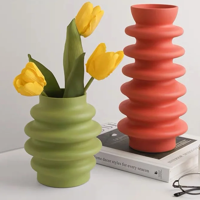 Fashionable Luxury Ceramic Decorative Flower Vase Home Desktop Decor Modern Ceramic Nordic Flower Vases