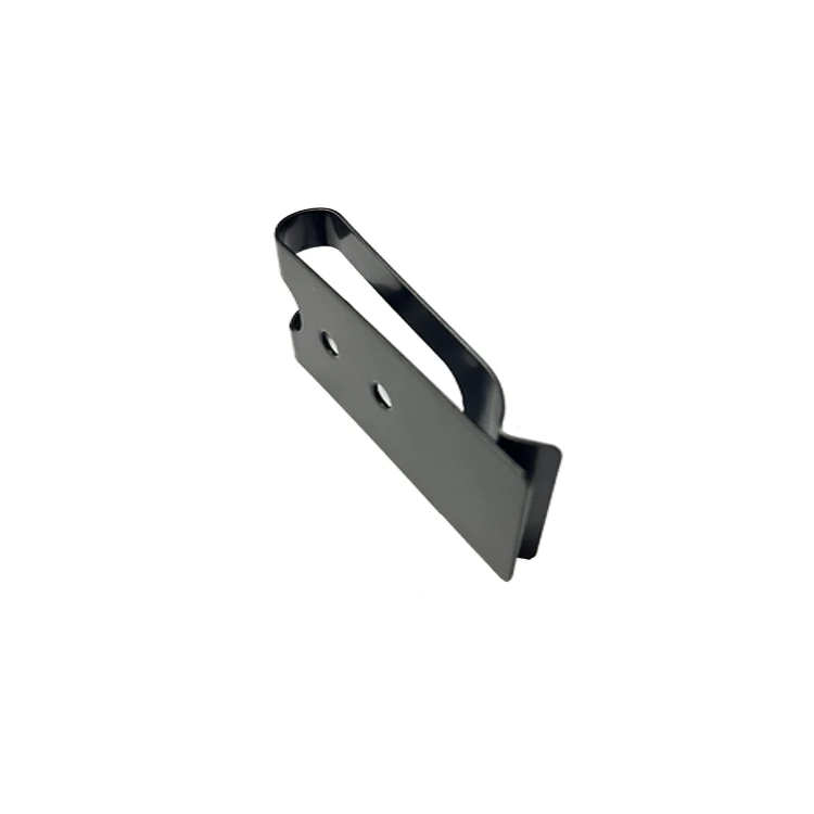 Customl Stamping Spring Clips Stainless Steel Sheet Metal Metal Belt Clip with black color