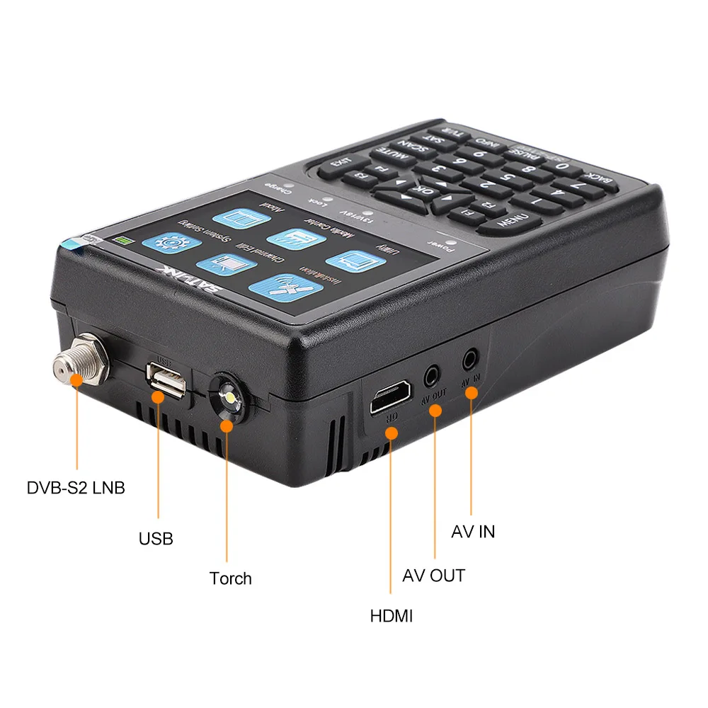 MPEG-2/4 Digital SP-2100 HD DVB-S Satlink with 3.5 Inches LCD Color Screen Replaced WS-6906