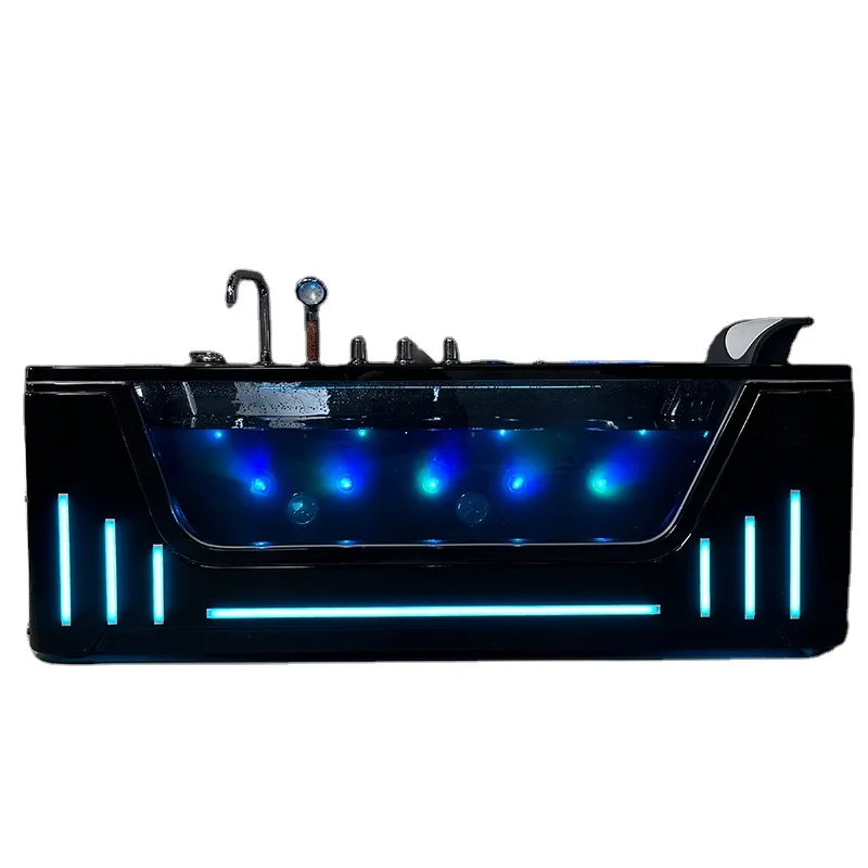 Hot Sale Hotel Acrylic Freestanding massage Bathtub Luxury High End Square Shape Acrylic Bathtub & whirlpool