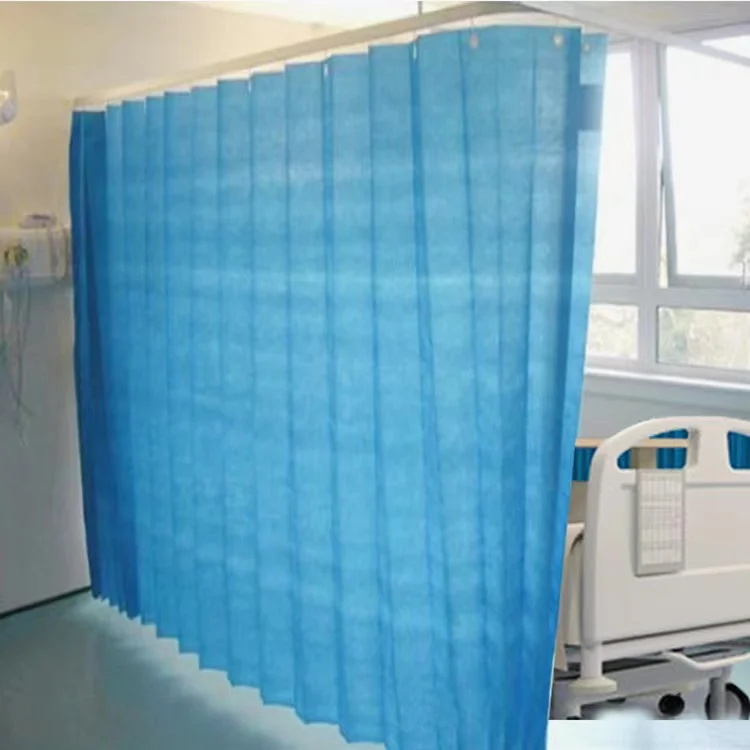 120gsm medical disposable non-woven fabric hospital curtains, flame retardant partition curtains, printable LOGO hospital