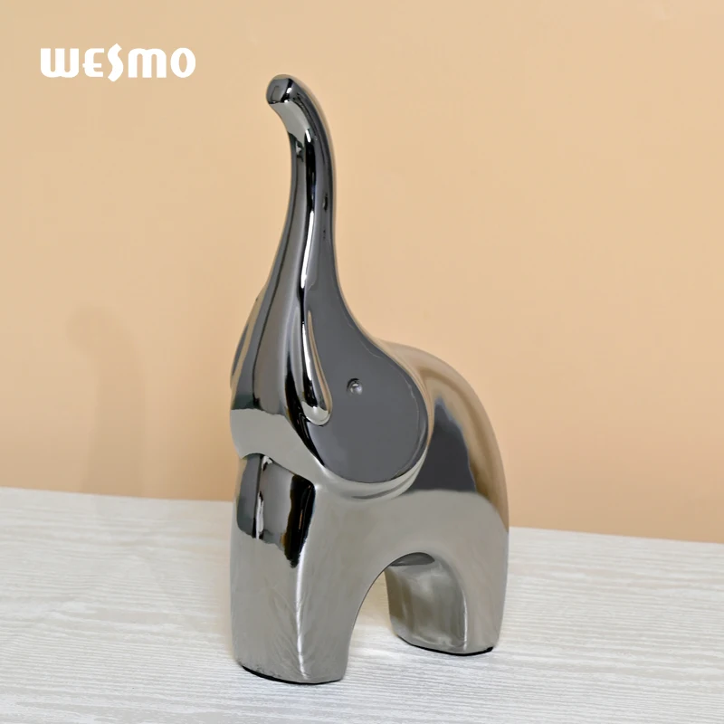 Electroplated Ceramic Elephant Ornament Home Decor Items Cabinet Living Room Table decoration statue