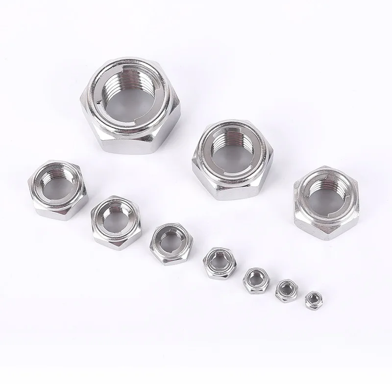 Factory Large Diameter Zinc Plated Nylon Insert Lock Nut M30 DIN985 DIN982 Heavy Hex Nylock Nut M5 M10