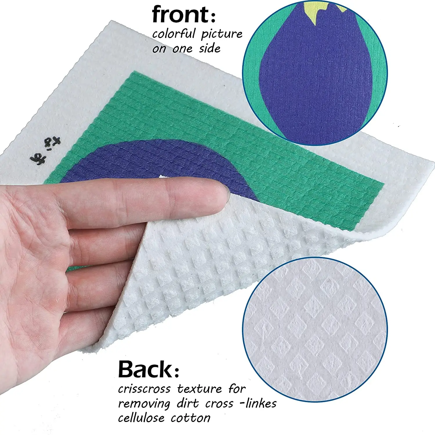 Creative Kitchen Absorbent Fast Dry Cleaning Cloth Towel Reusable Swedish Dishcloth Cellulose Sponge Cloths