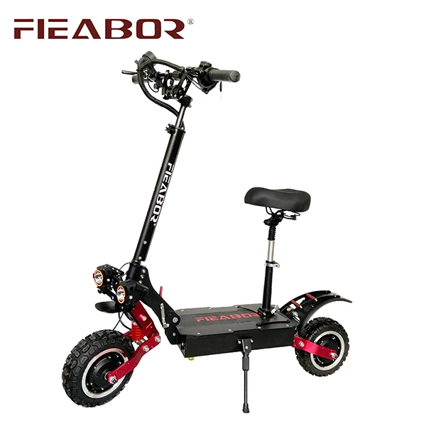 Fieabor Q12 60V Lithium Battery 3200w 11 inch Electric Scooter Dual Motor Off Road Electric Mobility Scooter