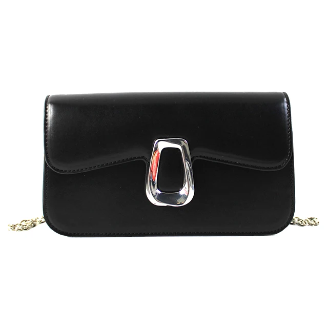 Urban Status Clara Clutch Ladies Elegant Retro Vegan Leather PU Clutch Handbag Shoulder Bags With Ombre Effect Metal Chain Strap