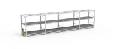 Multi level grow rack system vertical rolling benches with tray for medical plants