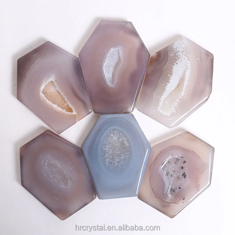 Hot Sale Natural Crystal Coffin Hand Carved Agate Geode Coffin For Decoration
