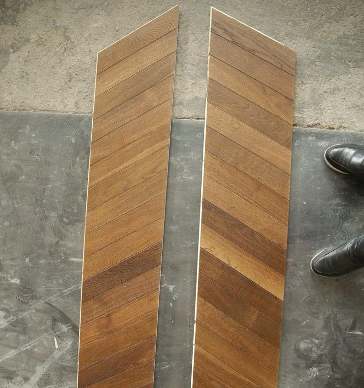 
European Oak Engineered Brushed Chevron Flooring 