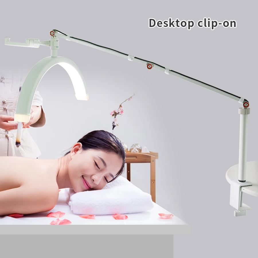 Explosive 16-inch Beauty Lamp 20W Desktop Bedside Tattoo Nail Brow Eyelash LED Eye Care U-shape Fill Light Black Modern 192 Pcs