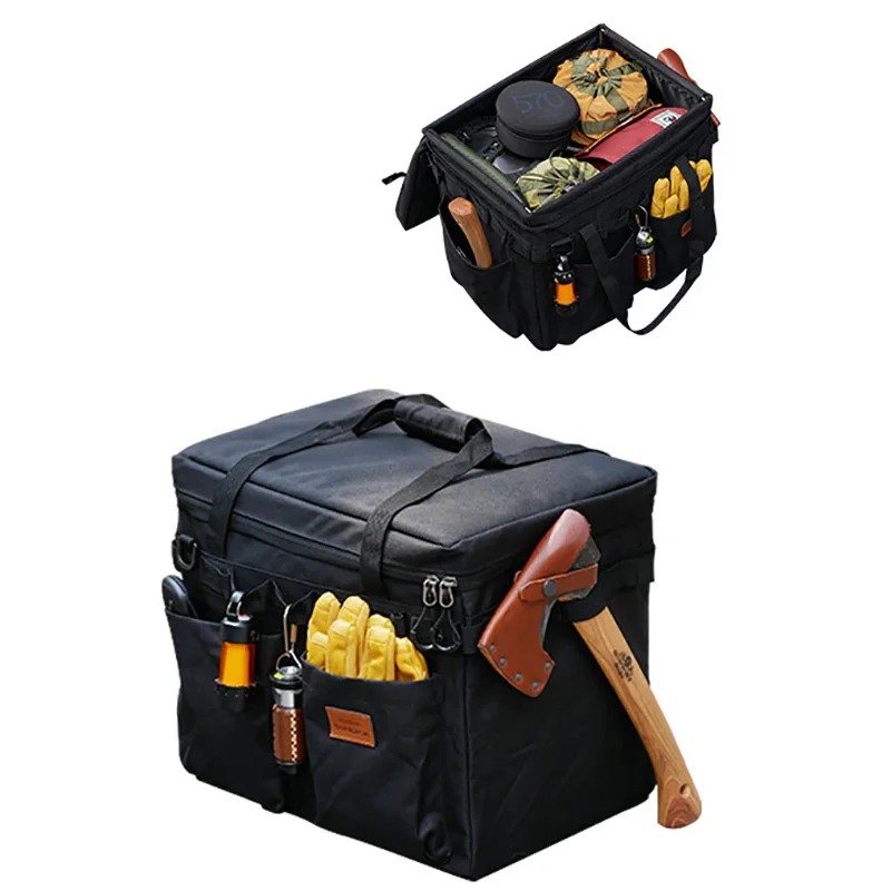 Camping Storage Bag Utility Tote Bag Camping Cookware Organizer Trunk Organizer with Shoulder Strap Camping Equipment Handbag